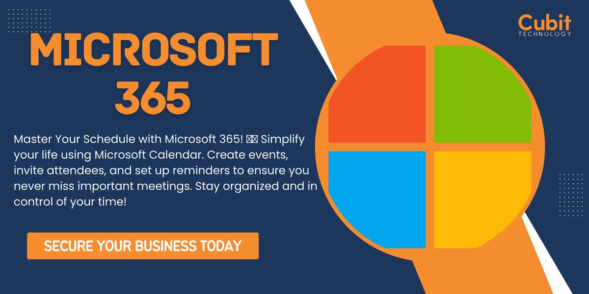 cubittech's tweet image. Stay organized and in control of your time! 💼💪 
Microsoft Teams Solutions for London Businesses - Cubit Tech 
#Microsoft365 #EfficientScheduling