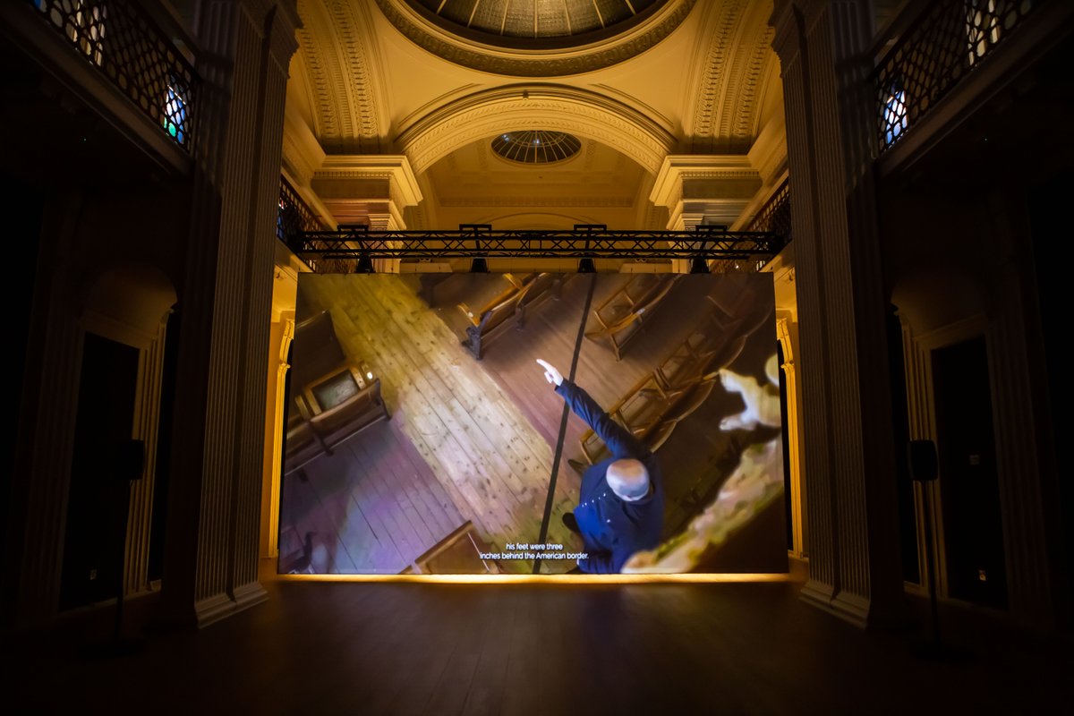 talbotrice75's tweet photo. ARTIST SPOTLIGHT #LawrenceAbuHamdan
Mahdi Fleifel's monologue in #45thParallel introduces legal cases that will lead you to ask: How could the killing of a young boy in Mexico possibly be linked to the deaths of civilians at a wedding procession in Yemen?
Now at #TalbotRice 🎥 https://t.co/nqmAD7XKIC