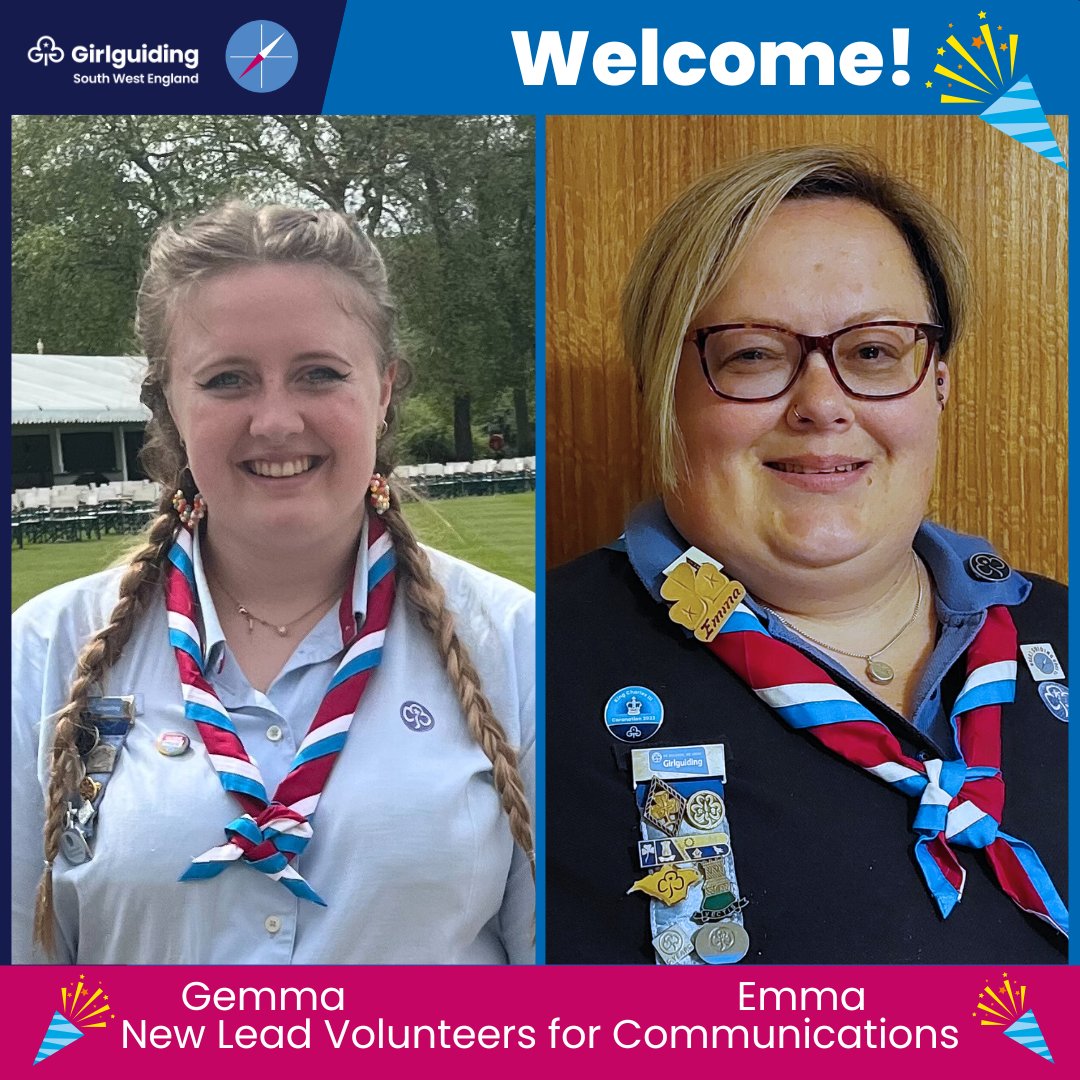 GirlguidingSWE's tweet photo. ๐ A huge welcome to Gemma and Emma, our new Lead Volunteers for Communications at Region Level! You can contact Gemma and Emma at lvcomms@ggswe.org.uk for any support you might need! Welcome to the team! ๐
#GGSWE #GirlguidingSWE #LeadVolunteer #Communications #WelcomeToGGSWE https://t.co/5893KYWGCq