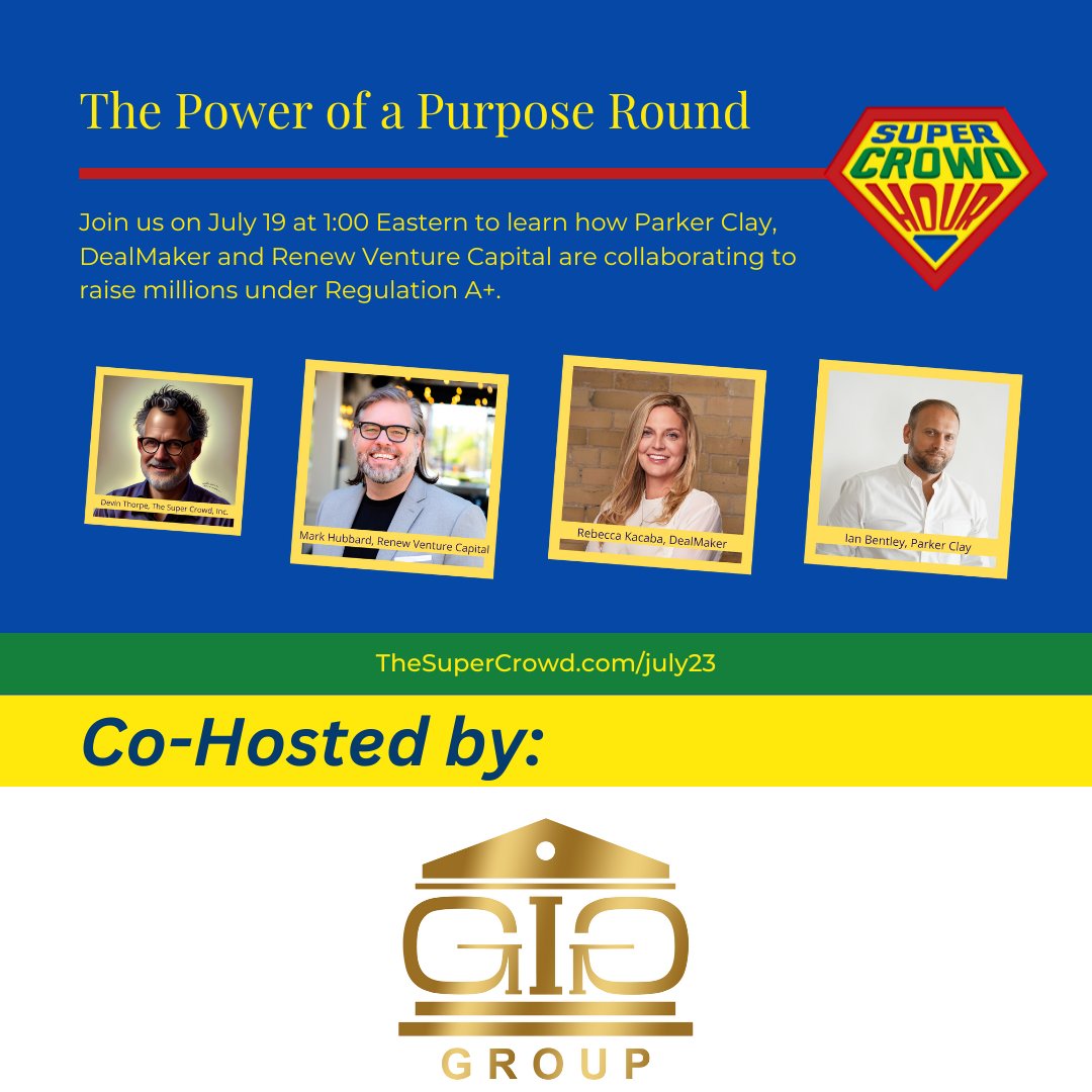Register for #SuperCrowdHour and get 50% off with this link: events.humanitix.com/supercrowdhour… @terrencegallman #ImpactCrowdfunding #DiverseFounders #SocialEntrepreneurs #CommunityCapital #ImpactInvestors #RIC #InvestmentCrowdfunding