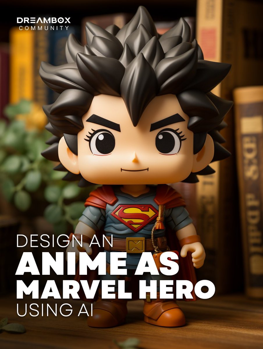AI Design Thread 🧵
Theme: Anime as Marvel Hero

- Design using any AI platform. 
- Share as many creative figurine images as you'd like.
- Tag your friends, Retweet and have fun!

🗨️ Prompt in ALT
#AIArt #AIArtCommunity #MidjourneyAI #PromptShare #NFT #GenerativeAI #DragonBallZ