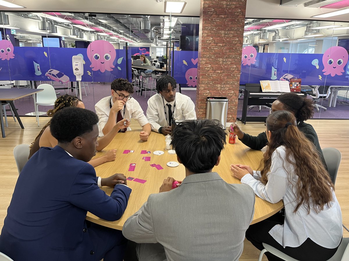 Y12 students visited Octopus Energy and engaged with group tasks to learn more about specific job roles within the energy and STEM careers sector. The students then toured the offices and met staff within the different teams, followed by a Q&A session. @HarrisFed