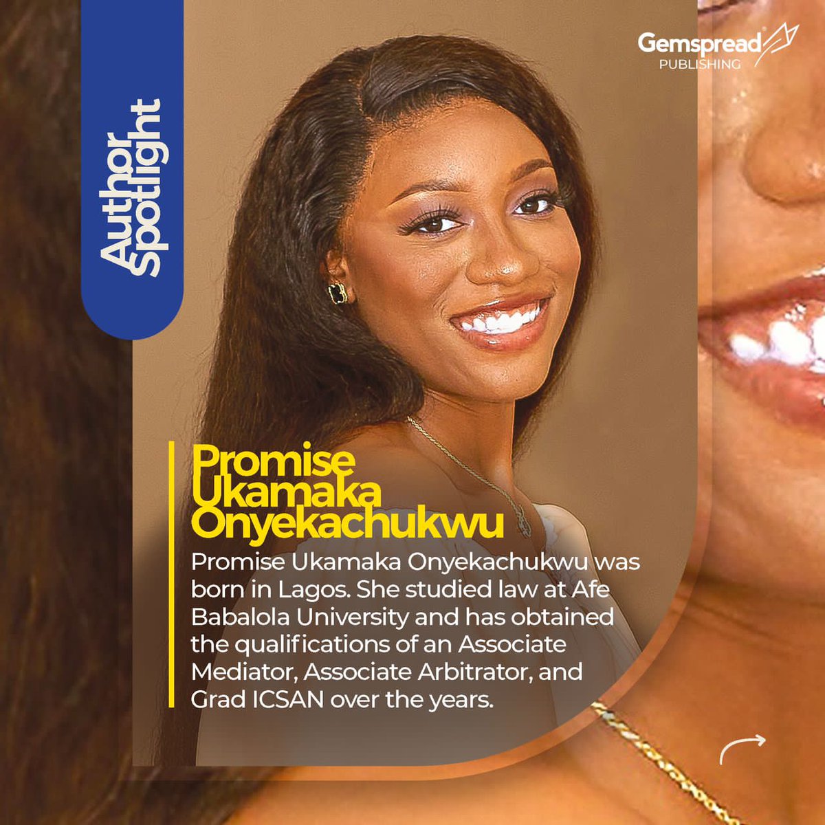 gemspread_pub's tweet photo. When we said we were searching for the best talents out of Africa, we were not joking. Meet Promise Ukamaka Onyekachukwu, author of A Hot Lagos Afternoon.
#gemspreadpublishing #gemspreadauthors #publishedbooks #fictionbooks #promiseonyekachukwu #ahotlagosafternoon #newbookstoread https://t.co/Ltpac7lZW2