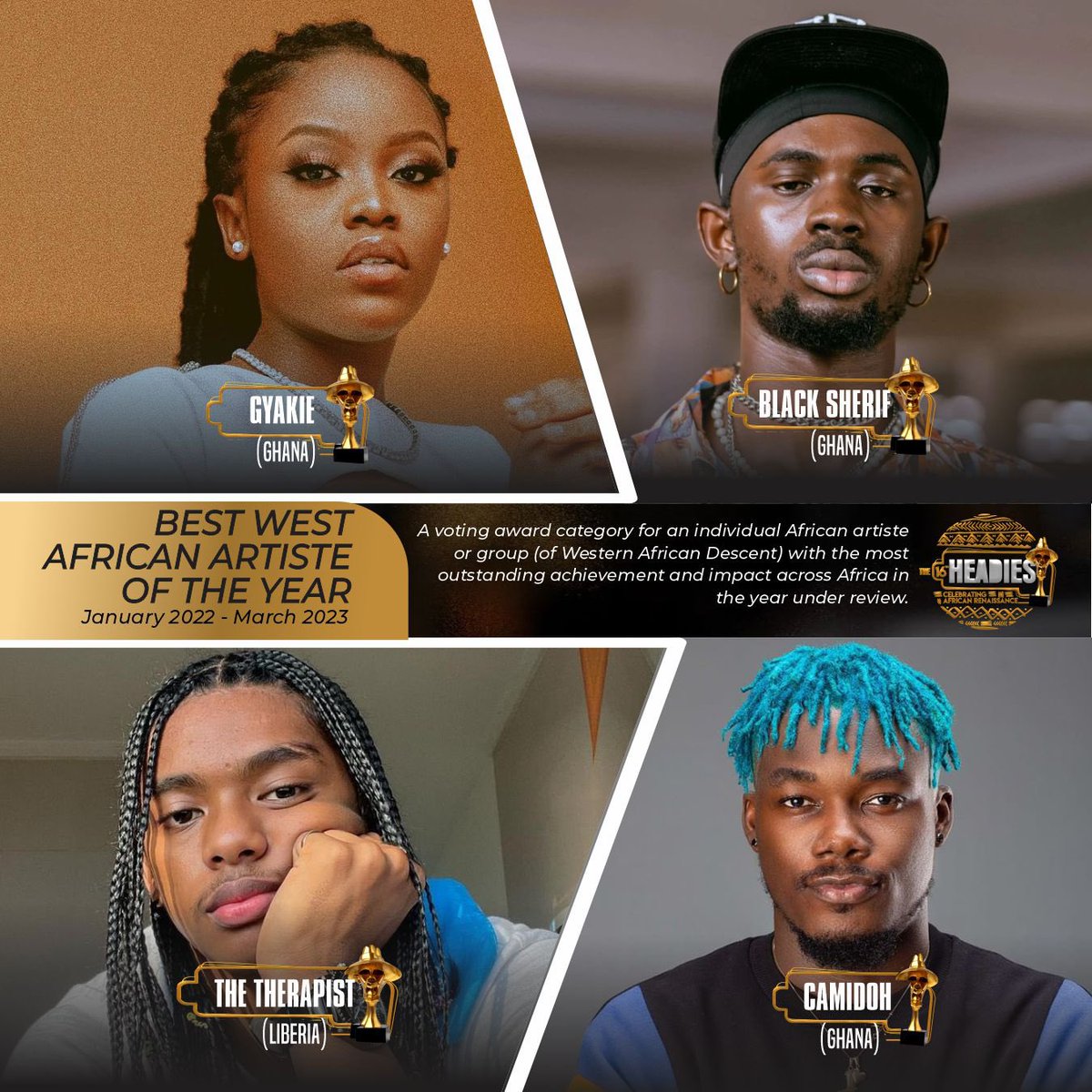 WORLDBLAZE2's tweet photo. Burna Boy, Black Sherif, Gyakie, Camidoh And Other Stars Bag Headies Award 2023 Nominations https://t.co/nlQZFaFutO #worldblazenet #worldblaze https://t.co/AIk89ThHJm