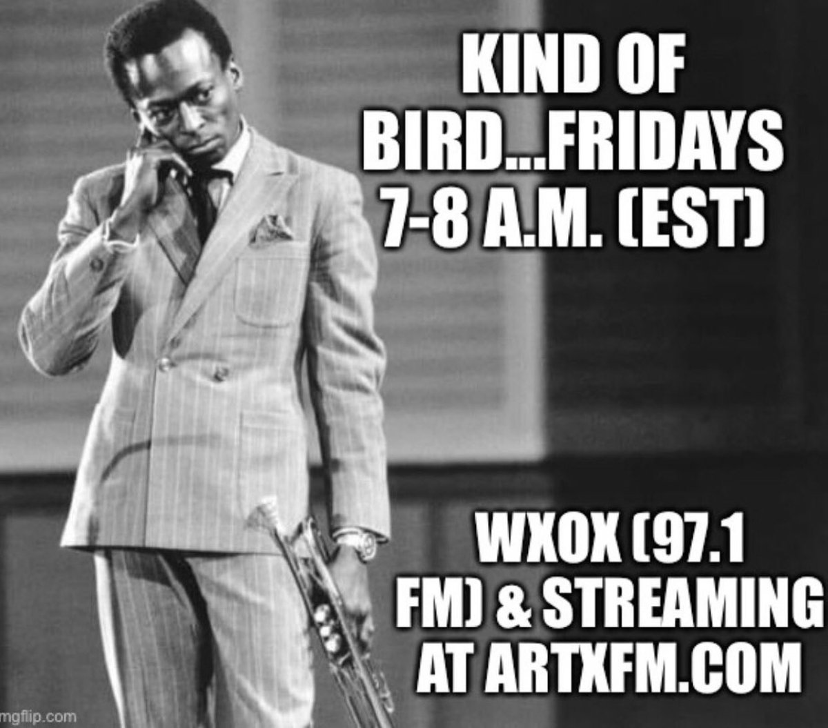kindofbird502's tweet photo. Tune in this Friday morning at 7 am for the finest in classic jazz! 

#wxox #artxfm #Louisville #jazz https://t.co/h0Qn4qBEhF