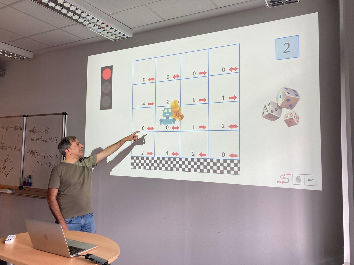 Pedro D'Argenio <a href="/pedro_dargenio/">Pedro R. D'Argenio</a> (UNC, Arg. <a href="/unc_cordoba/">UNC</a>) gave a talk ("Roborta vs. the Fair Light!") at <a href="/RWTH/">RWTH Aachen</a> in Aachen this week in the context of the MISSION project. Also, Pablo Castro (UNRC, Arg. <a href="/dcexaunrc/">Departamento de Computación</a>), another MISSION member, presented his research on Fault-Tolerance.