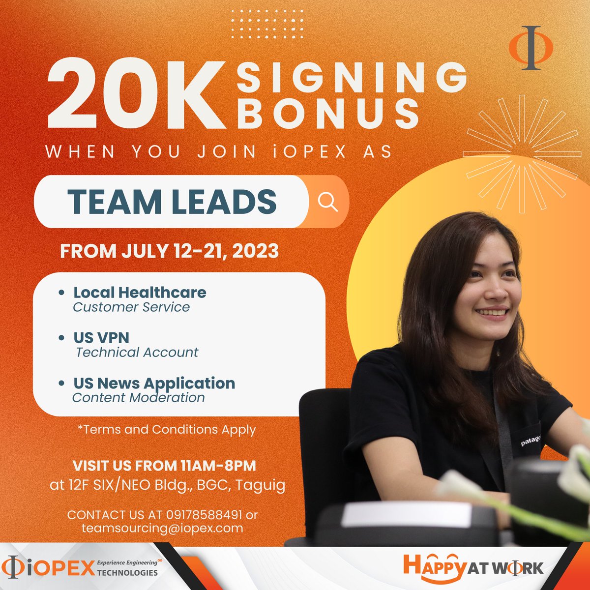 iopextechphil's tweet image. Join our team at iOPEX and unlock incredible opportunities with a jaw-dropping 20k signing bonus! Don't miss out on this chance to supercharge your career. Apply now and secure your spot with us! 

#Hiring #TeamLead #SigningBonus #iOPEXHappyAtWork #iJOINiLEADiSUCCEED #WeAreiOPEX