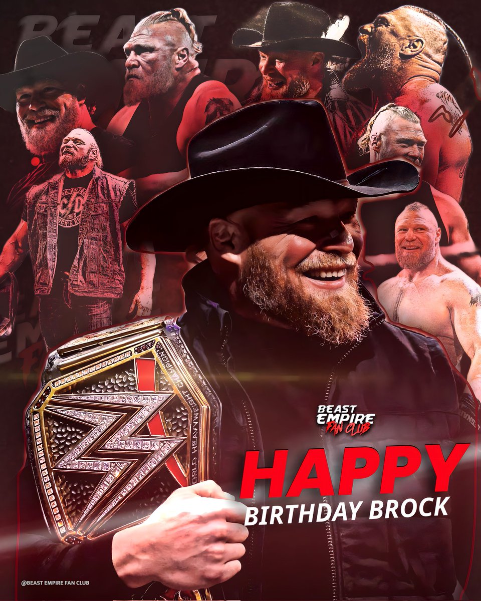 Beastempirefc's tweet photo. Happy Birthday Brock ❤️🔥
.
#BrockLesnar #Happybirthdaybrocklesnar 
#WWE https://t.co/gvpnSuStIK