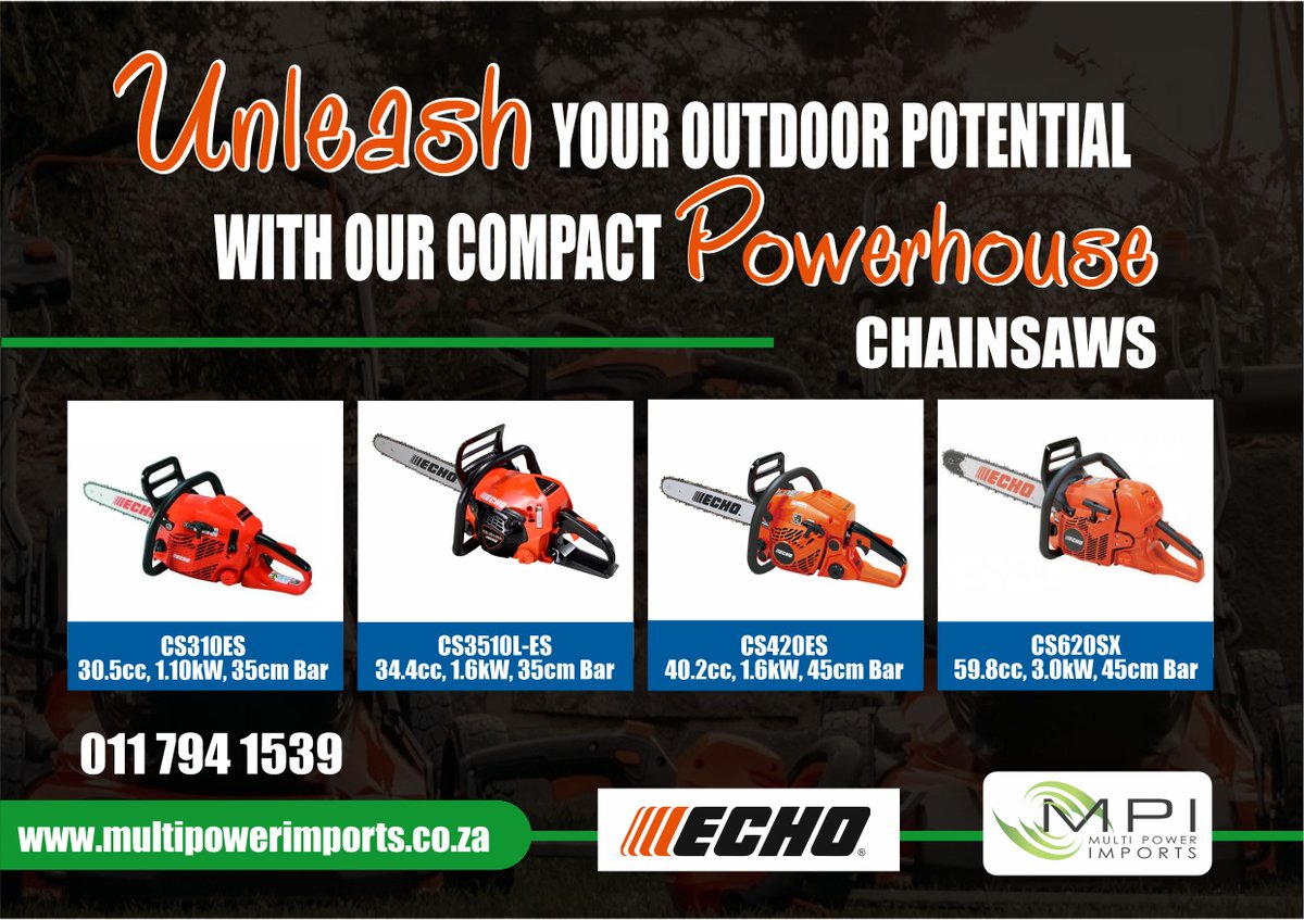 PowerImports's tweet photo. Unleash Your Outdoor Potential with our Compact Powerhouse Chainsaws!🌳
Experience quality, performance, and satisfaction with Multipower Imports.
Shop now at https://t.co/5RzaSheGnK
#multipower #chainsaw #outdoors https://t.co/hZhzdrqhej