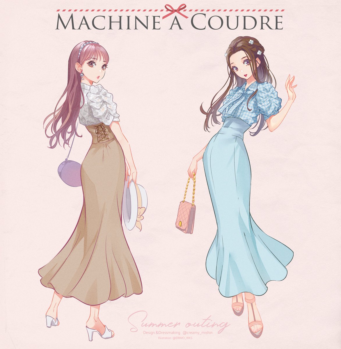 「昨年描かせて頂いたMachine a Coudre様のイラスト」|ERIMO🍓5/5ｺﾐﾃｨｱ144-E01a・絵師100人展13のイラスト