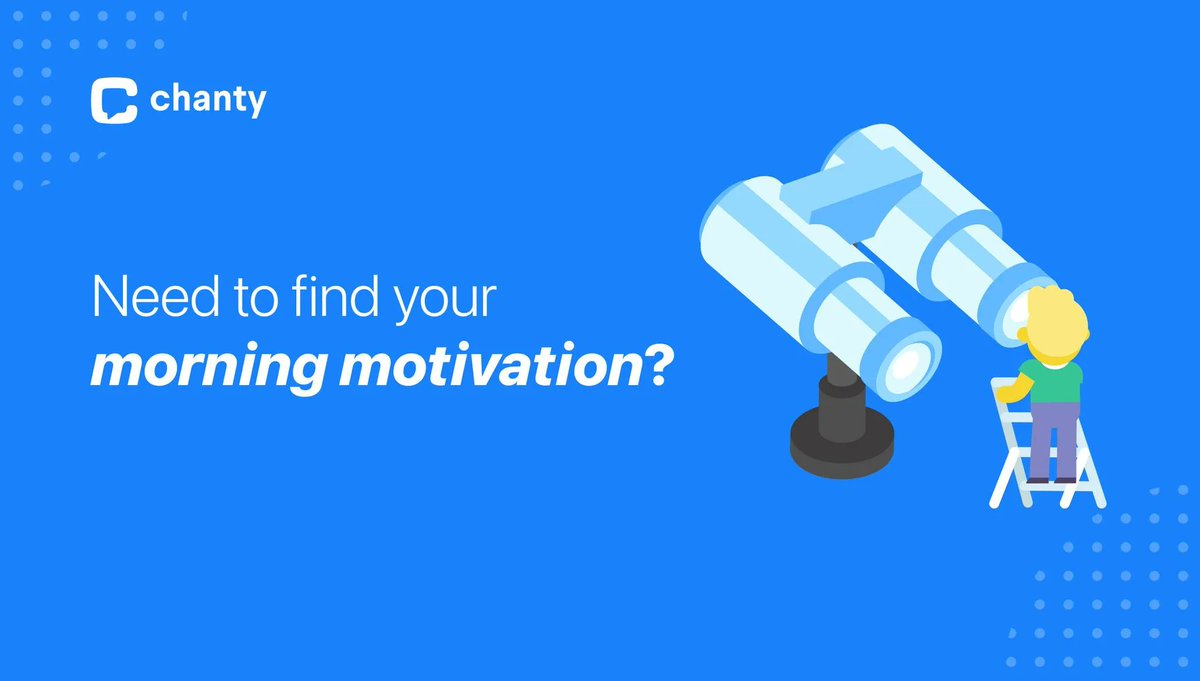 Mornings are the most important time of the day and to make it more productive we bring you Chanty's morning boosters! From healthy habits, inspiring quotes, TedTalks and a morning journal—we have it all for you to kickstart your mornings right!

buff.ly/3rlbMLN