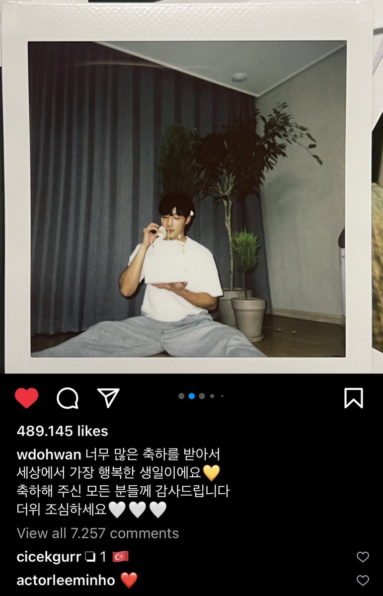 #LeeMinHo and #WooDoHwan wrote a comment for each other birthday post on ig. TKEM bestie small reunion🥺 My Cancer babies🫶🏻