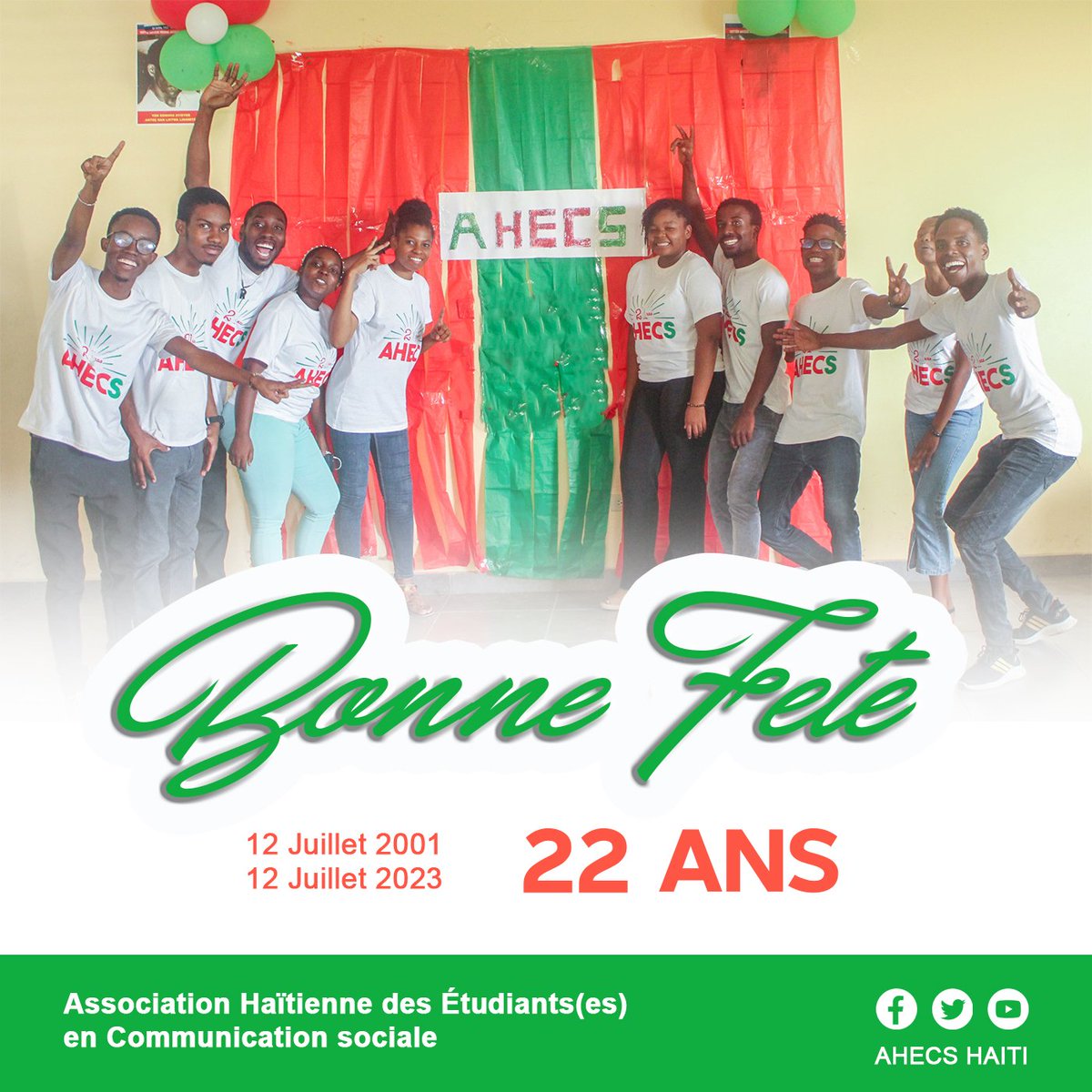 Bon 22ème AHECS, bon 22ème à nous! #22ansdhistoire #ahecshaiti