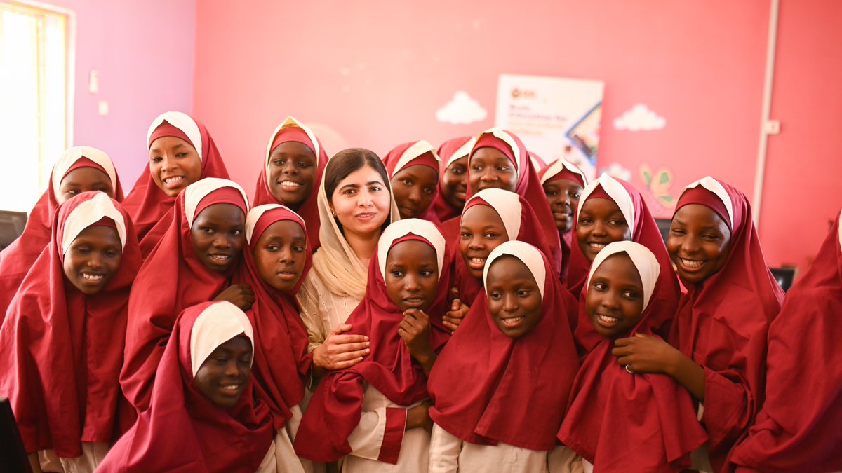 Today I’m in Nigeria celebrating my birthday with girls, a tradition I started 10 years ago. 🎂 <a href="/MalalaFund/">Malala Fund</a>