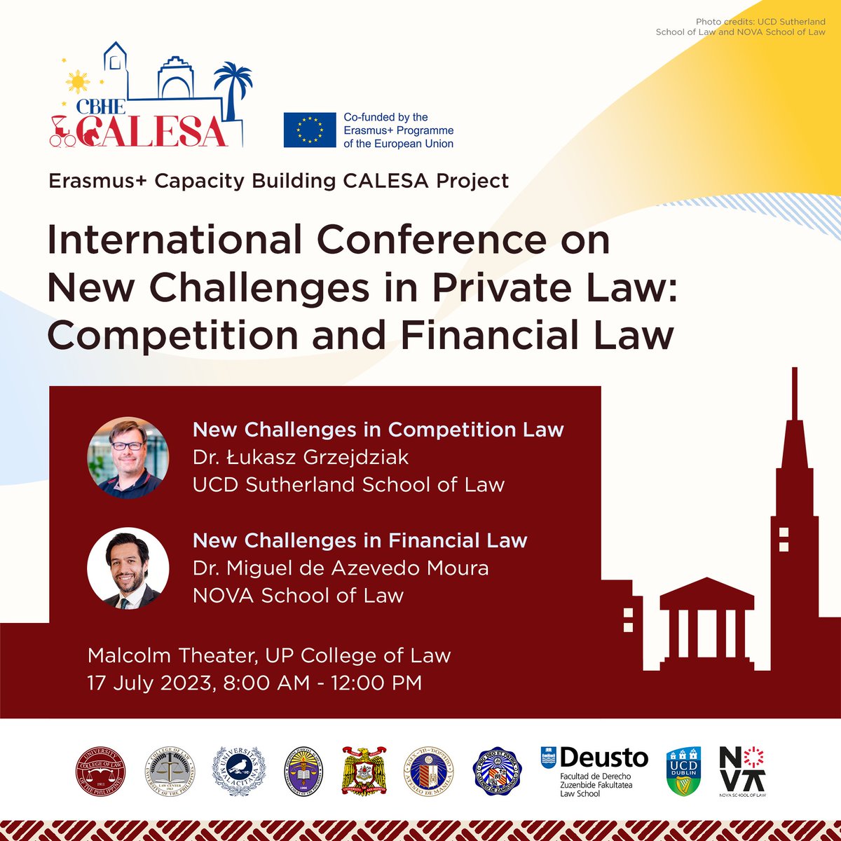 UPCollegeofLaw's tweet photo. Take a look at the topics that will be discussed in the CALESA International Conference on New Challenges in Private Law: Competition and Financial Law!
To register, please visit: https://t.co/zwpUYgaSrw
#UPCollegeofLaw #CALESA #UPLaw https://t.co/GmE4zgIb1P