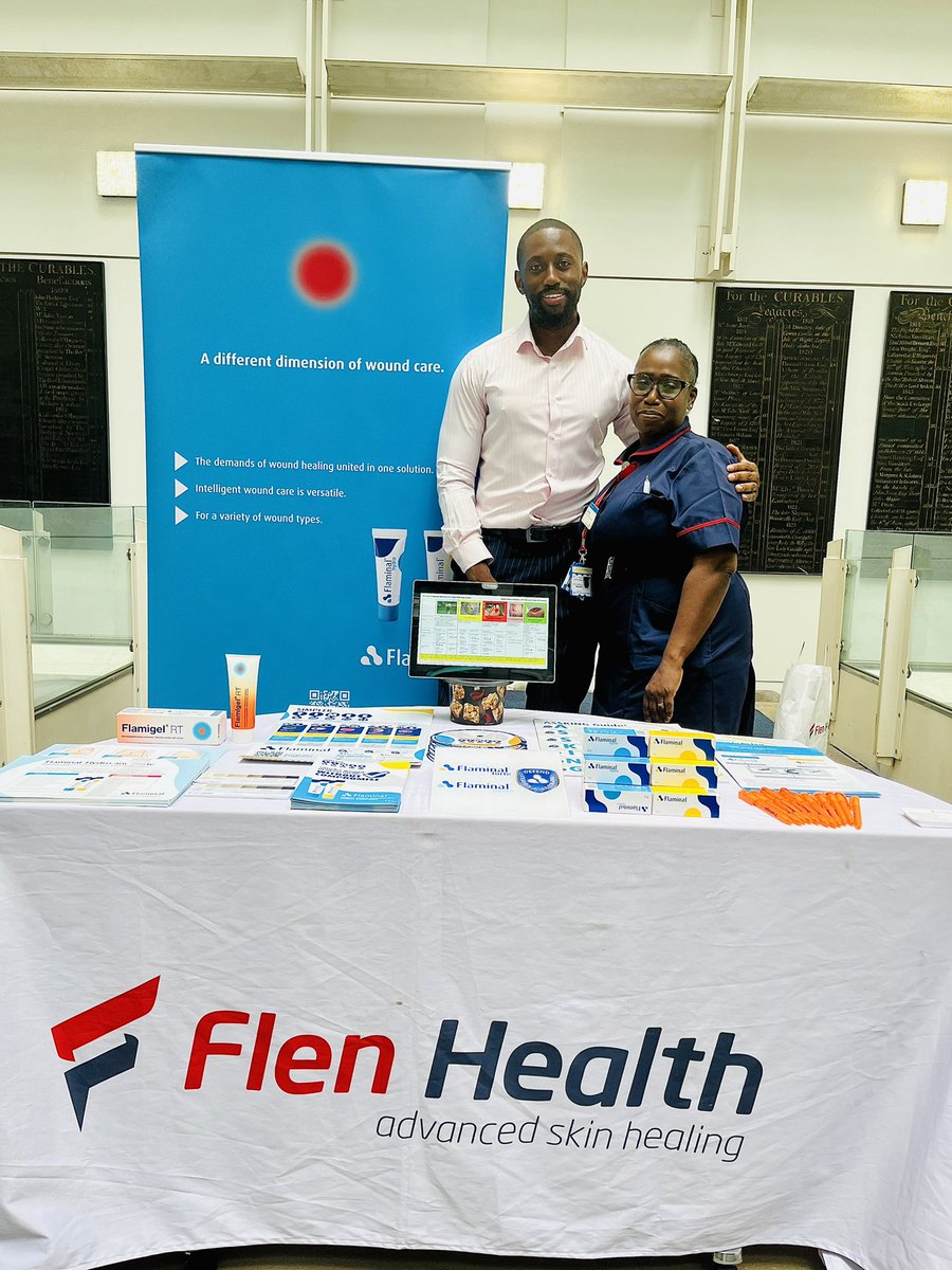 Zack_flenhealth's tweet photo. We are proud to be supporting the @ChelwestFT Chelsea &amp; Westminster Tissue Viability wound care formulary launch that’s taking place today in the atrium. If you are in the trust, please do stop by to learn how #Flaminal can help your wound care needs. #IAmFlenHealth #FlamigelRT https://t.co/9auz4yI2g7