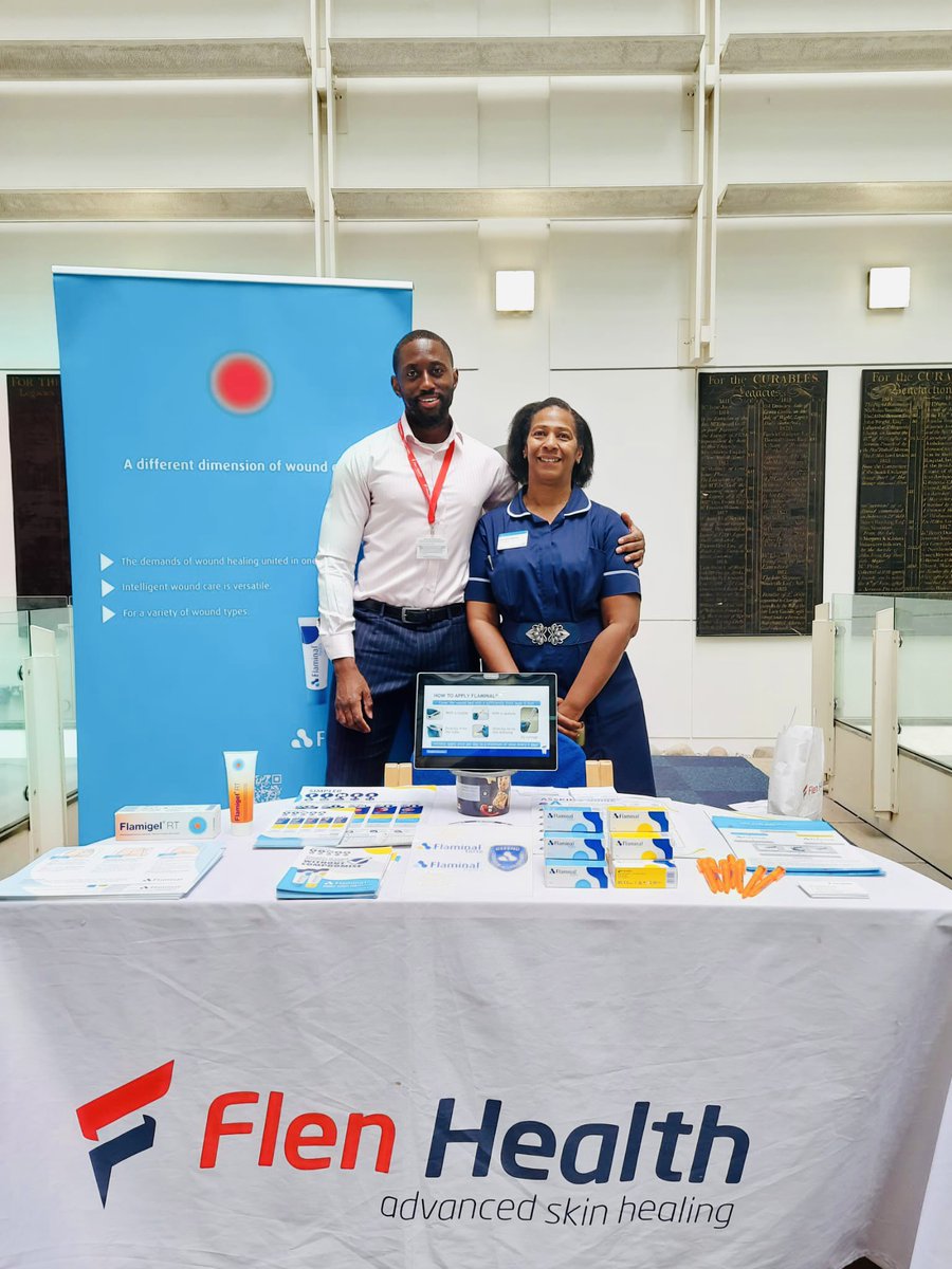 We are proud to be supporting the @ChelwestFT Chelsea & Westminster Tissue Viability wound care formulary launch that’s taking place today in the atrium. If you are in the trust, please do stop by to learn how #Flaminal can help your wound care needs. #IAmFlenHealth #FlamigelRT