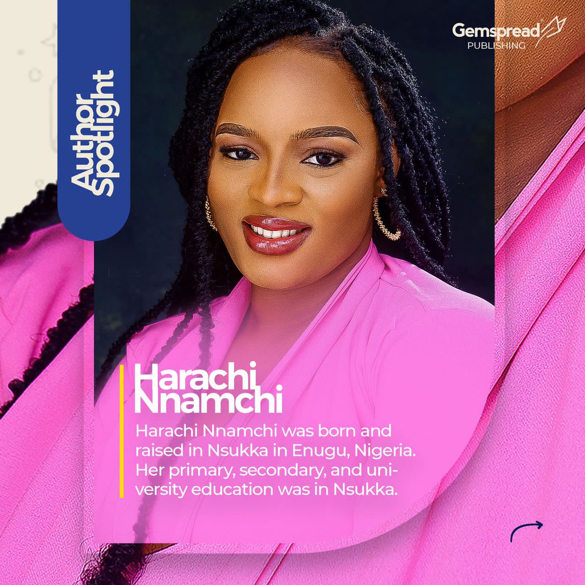 gemspread_pub's tweet photo. When we said we were searching for the best talents out of Africa, we were not joking. Meet Harachi Nnamchi (@Purpleandflawed), author of Kachifoonu.
#gemspreadpublishing #gemspreadauthors #publishedbooks #fictionbooks #harachinnamchi #kachifoonu #newbookstoread https://t.co/vX8m9JoN3r