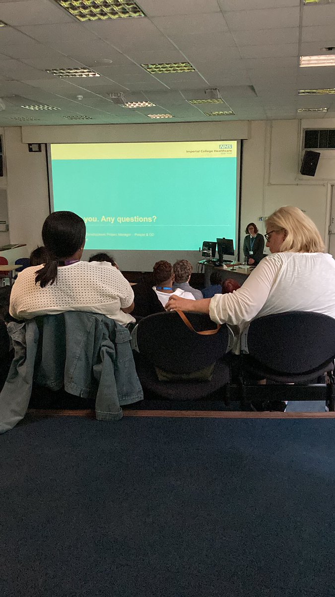 Admin &amp; clerical network at Charing Cross this afternoon. Full house listening to Claire Hook @ImperialNHS_COO share her career journey and top tips for development and progression 👏👏