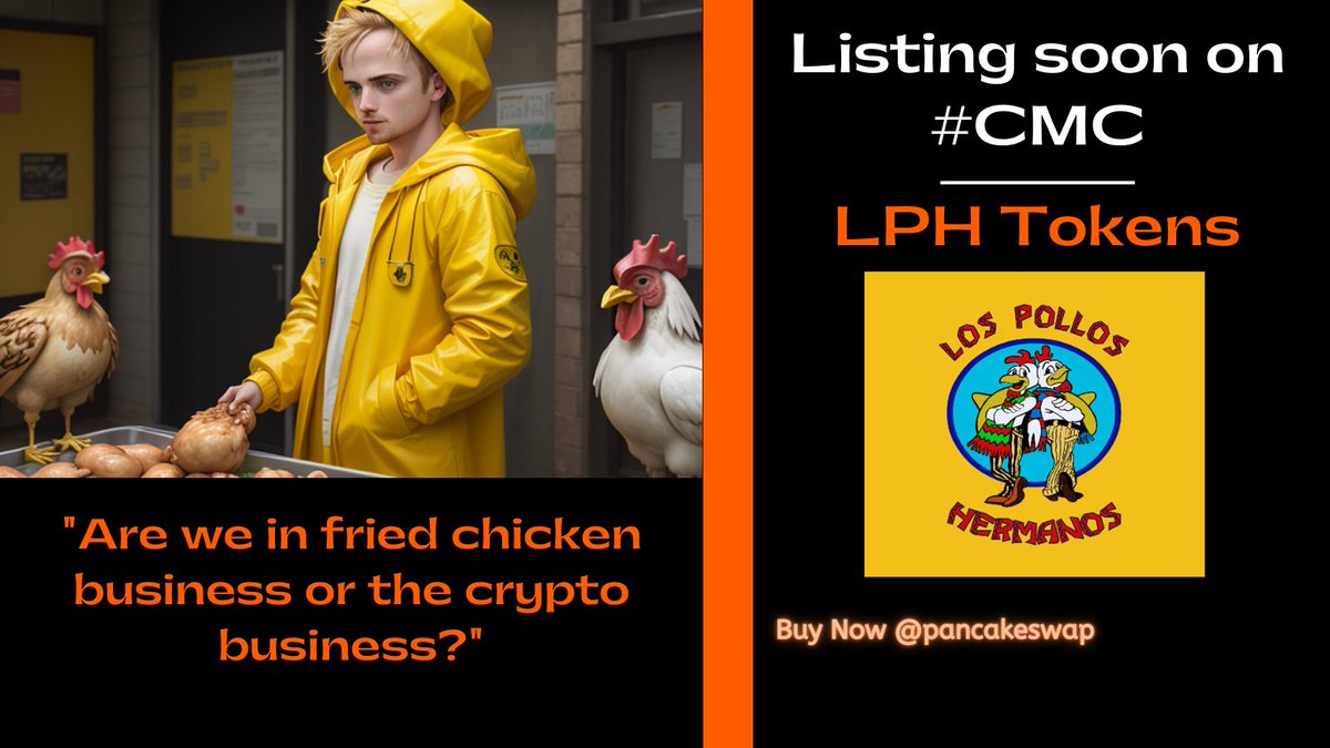 Hermanos1111's tweet photo. "Are we in fried chicken business or the crypto business?"
#LPHTokens
#CMC #CoinMarketCap 
#Crypto #CryptoTwitter 
#LOSPOLLOSHERMANOS https://t.co/E5AL77aWn8