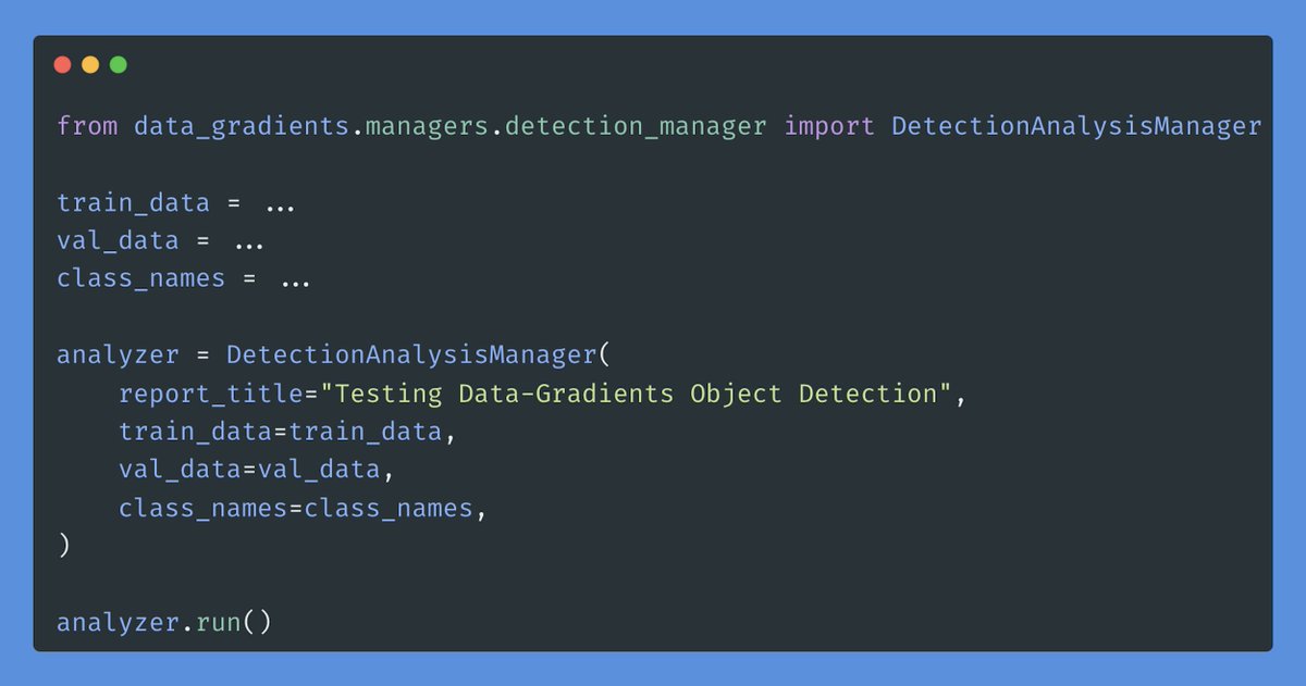 DataGradients seamlessly work with any computer vision dataset, be it:

- Classification
- Object Detection
- Semantics segmentation

A few lines of code & it does the magic! 🪄
🔗 github.com/Deci-AI/data-g…