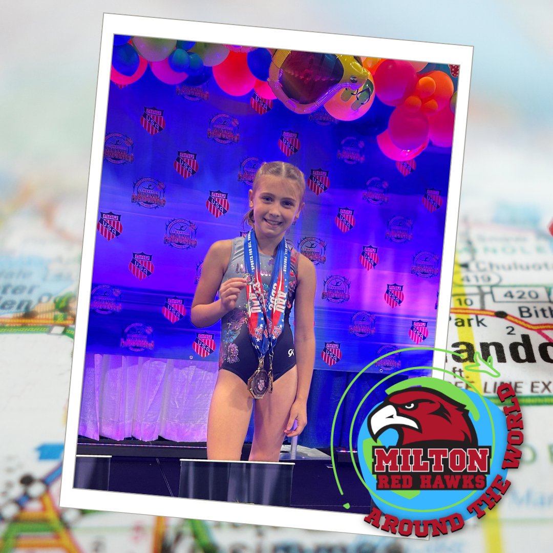 #RedHawksAroundTheWorld - Red Hawks Lily, Teddy, and Wally recently returned from an unforgettable trip to Orlando for the AAU National Gymnastics meet. Lily ended up placing first All-Around!!🥇CONGRATULATIONS LILY!