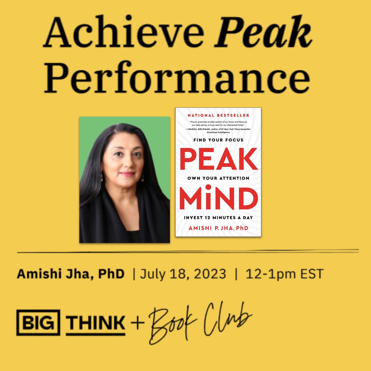 amishijha's tweet photo. Join me next Tuesday, July 18 for this free live online event in collaboration with @bigthink! #peakmind

Register here: https://t.co/n49Z34Kg5M https://t.co/ZsVHsd8um3
