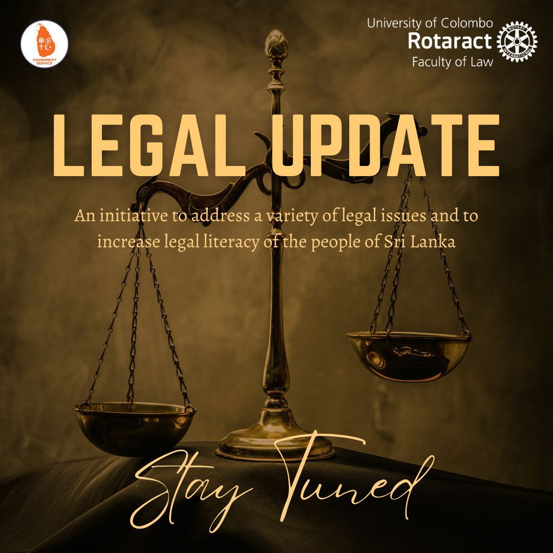 Rotaract_LawFac's tweet photo. We are all set for #Legal_Update, an initiative to address a variety of legal issues and to increase #LegalLiteracy of the people of #SriLanka.

#RACFOL
#Rotaract
#CreateHopeInTheWorld
#CommunityService
#ServiceAboveSelf
#CommunityFirst
#CareCooperateCommit
#ServingOurCommunities https://t.co/er1dPWuUKq