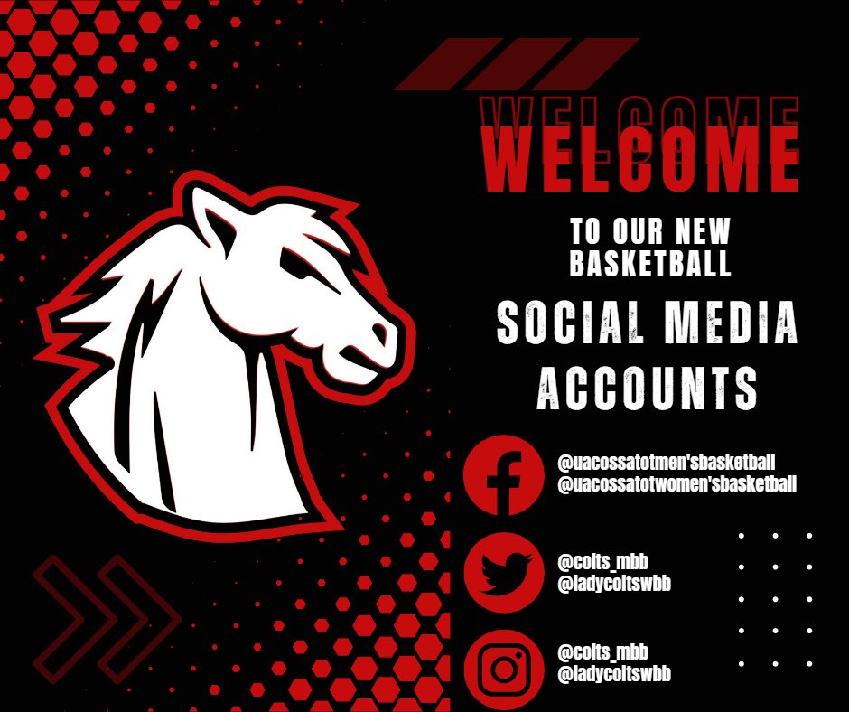 UA Cossatot Men's Basketball (@colts_mbb) on Twitter photo Welcome to our NEW OFFICIAL COLTS Twitter page!!
Please be sure to follow our social media pages for all latest updates and more!
Instagram:
colts_mbb
Twitter:
<a href="/colts_mbb/">UA Cossatot Men's Basketball</a>
Facebook:
uacossatotmensbasketball Welcome to our NEW OFFICIAL COLTS Twitter page!!
Please be sure to follow our social media pages for all latest updates and more!
Instagram:
colts_mbb
Twitter:
<a href="/colts_mbb/">UA Cossatot Men's Basketball</a>
Facebook:
uacossatotmensbasketball