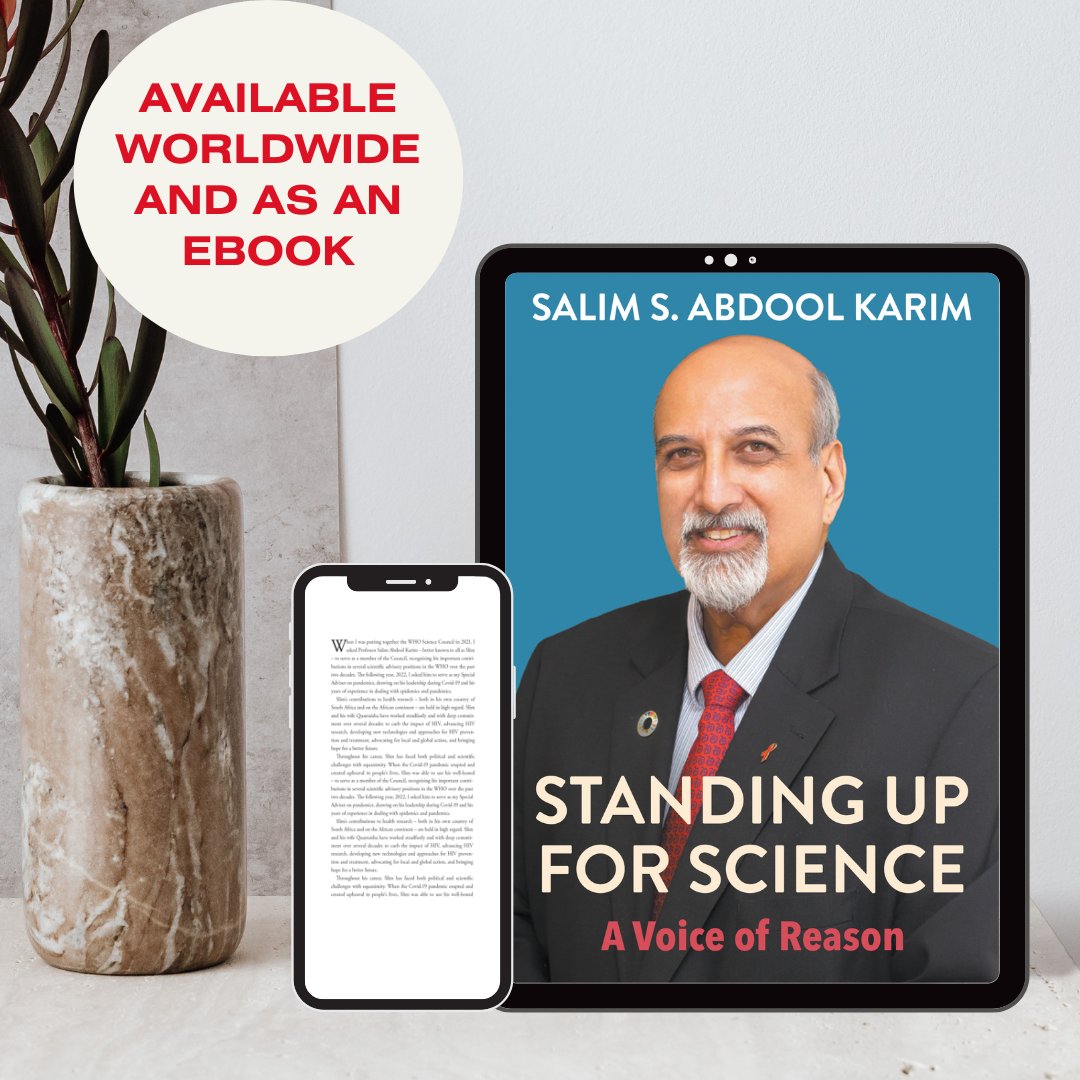 PanMacmillanSA's tweet photo. Now available for international readers. Purchase your copy of #StandingUpforScience via the below links.

@ProfAbdoolKarim @CAPRISA. https://t.co/wgVG45cJUs