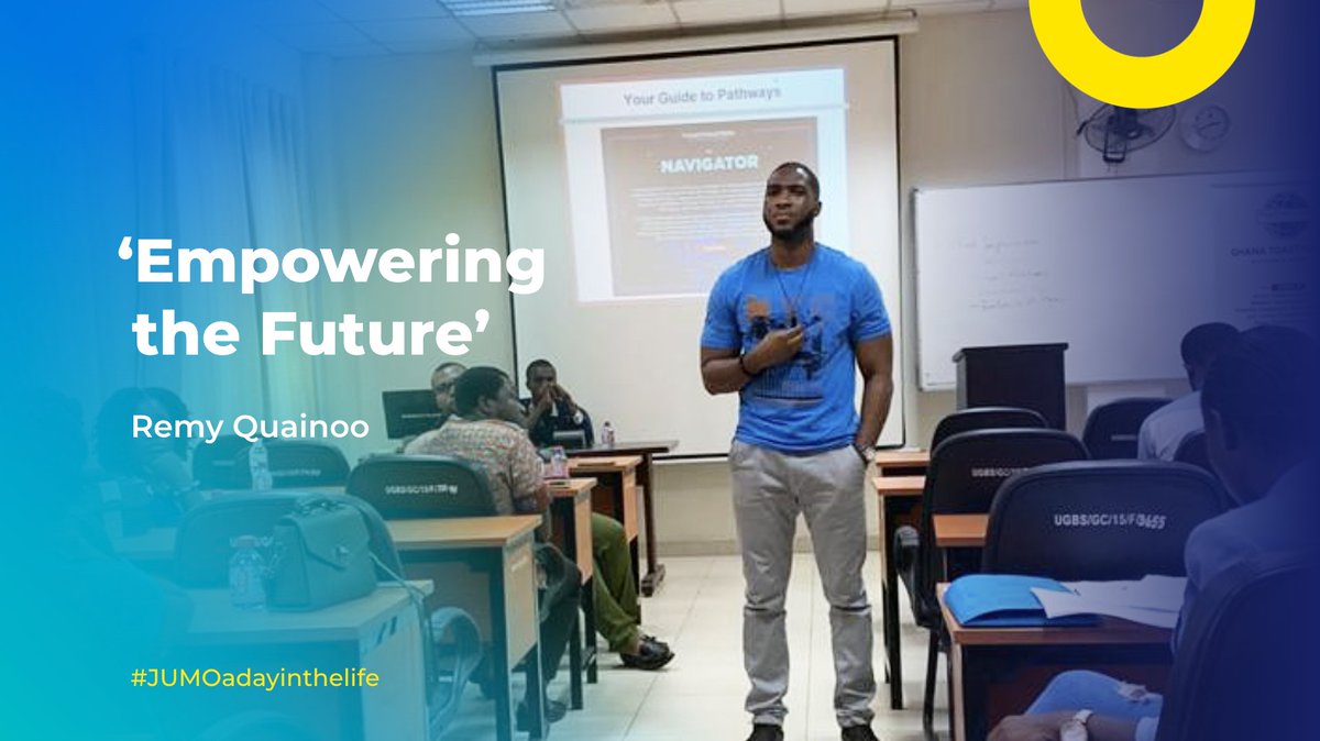 JUMO_WORLD's tweet photo. ✨Our Head of Banking Partnerships, Jeremy Quainoo used his corporate social responsibility leave day to help empower young people through Toastmasters – an organisation dedicated to growing people’s public speaking and leadership skills. He shares this day in his life.
#CSRDay https://t.co/gnfOCnoaDg