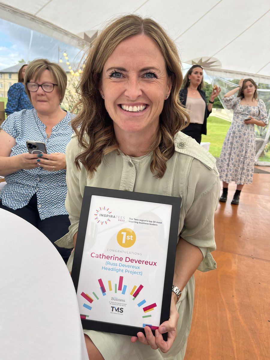TheRDHP's tweet photo. Am emotional afternoon at the #inspiratees event as our founder Cath is voted the number one most inspiring business leader by her peers 🧡

#forruss https://t.co/rcUuM2NwAy