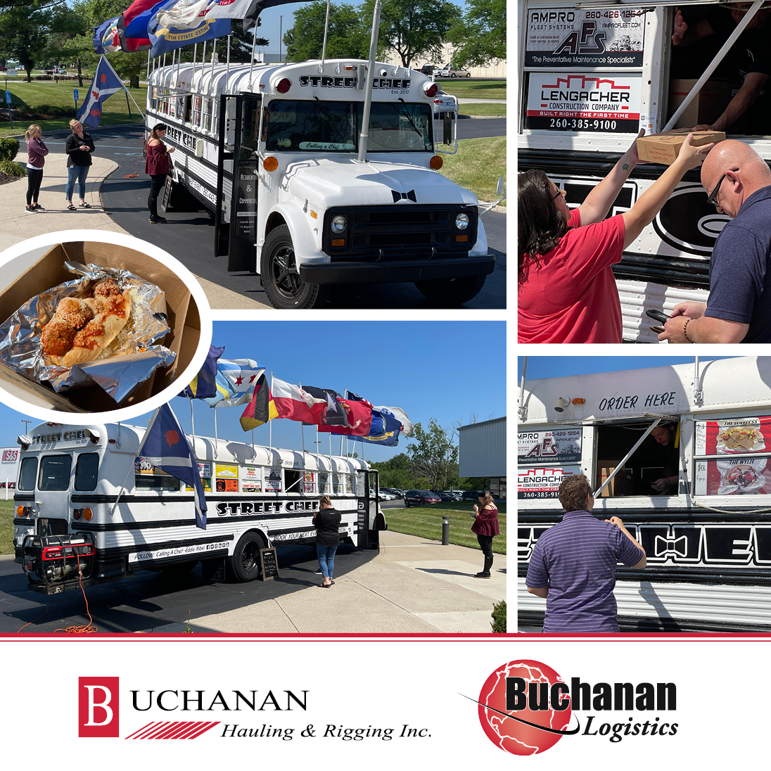 BuchananHauling's tweet photo. π YUMMY IN MY TUMMY! Yesterday Buchanan invited out @callingachef. They are a busload of good eats. Our team had a prime day of feasting while supporting a local business. Have a good Wednesday!
#StreetChef #CallingAChef #FoodTrucks #CultureMatters #WednesdayMotivation https://t.co/vMPaVagsJO