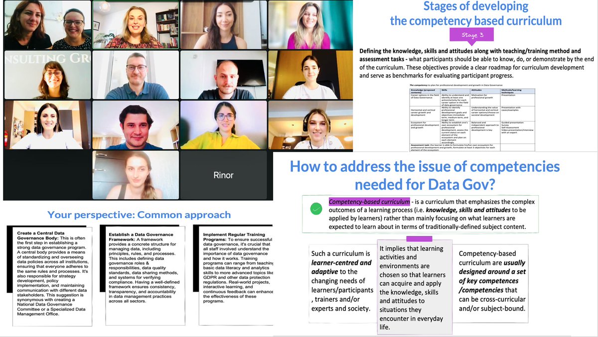 Kosovo Data Governance Academy: we gathered today remotely to tackle the development of a competency-based curriculum on data governance. Highly trained public servants are crucial for effective policies and regulations in the field. <a href="/OpenDataKosovo/">Open Data Kosovo</a>, <a href="/blertath/">Blerta Thaçi</a>  <a href="/DafinaOlluri/">Dafina Olluri</a>