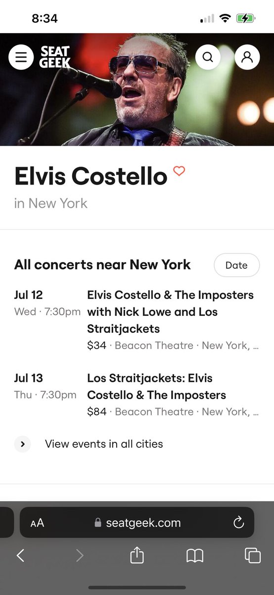 I have two tickets to this concert in NYC tonight I’m looking to give away. Comment if you want them: