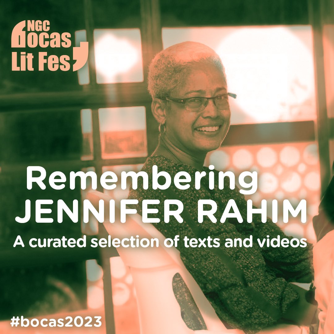 July 12 is Caribbean Literature Day! And to mark the occasion this year, the Bocas Lit Fest has curated a selection of texts plus video and sound files to explore and celebrate the work of the late T&T writer Jennifer Rahim, who passed away in March.