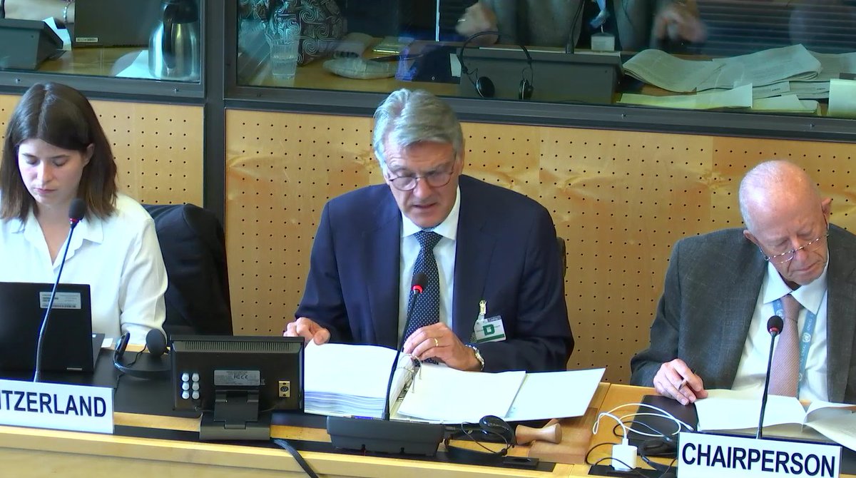 omctorg's tweet photo. Today, #CAT77 experts examined #Switzerland's record on torture. They expressed concern about the lack of alternatives to the detention of migrants, conditions in asylum centres &amp; forced returns, stating that migration is not a crime. The review of Switzerland continues tomorrow. https://t.co/gcyS7dYTgZ