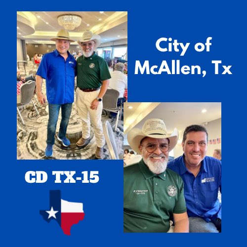 Ruben O. Villarreal (@bordermayor) on Twitter photo During the 4th of July Holiday the Staff of Rep. Monica De La Cruz attended the <a href="/CityofMcAllen/">City of McAllen, TX</a> festivities. Pictured are Mayor Javier Villalobos and City Commissioner <a href="/PepeCDV/">Pepe Cabeza de Vaca</a>. #CDTX15 During the 4th of July Holiday the Staff of Rep. Monica De La Cruz attended the <a href="/CityofMcAllen/">City of McAllen, TX</a> festivities. Pictured are Mayor Javier Villalobos and City Commissioner <a href="/PepeCDV/">Pepe Cabeza de Vaca</a>. #CDTX15