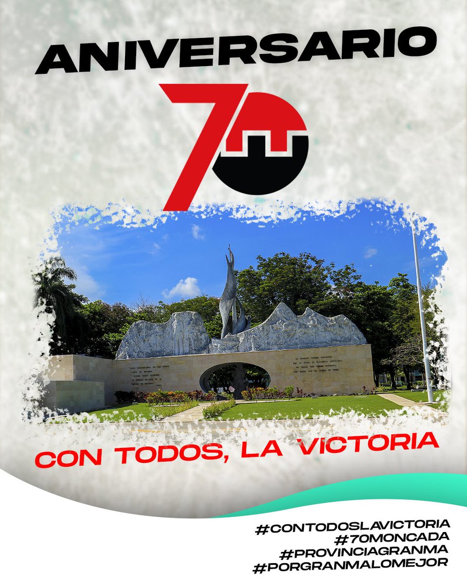 #70Moncada #PorGranmaLoMejor, #SiempreEn26 #SomosCuba  #EducaciónGranma #ProvinciaGranma  #CubaMined #SomosContinuidad #ConLaFuerzaDelPueblo
