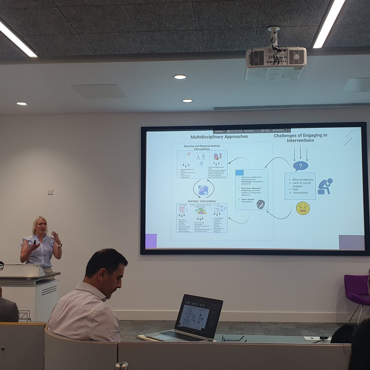 Another interesting talk from <a href="/DrJHargreaves/">Jackie Hargreaves</a> on all things behaviour change, Physical Activity promotion, and understanding individual needs for managing sacrcopenia in older adults with CVD #activelifestyles #research <a href="/leedsbeckett/">Leeds Beckett</a> <a href="/Carnegie_Sport/">Carnegie School of Sport</a>