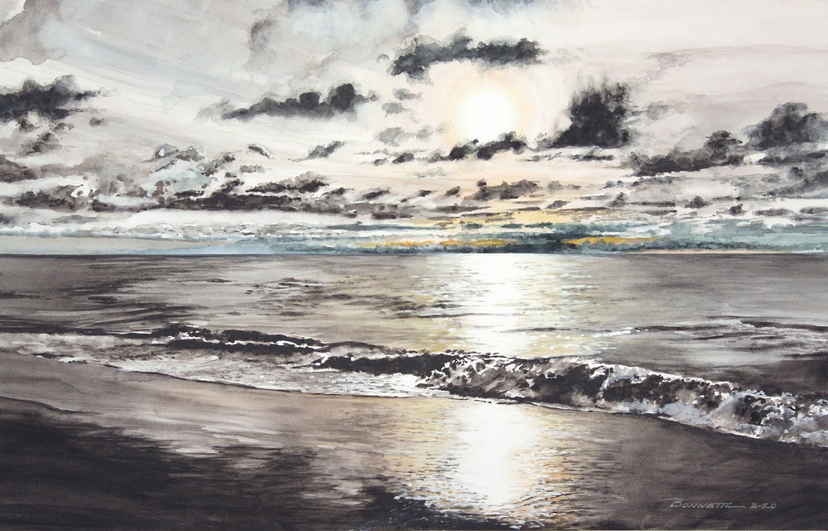 Stop by the <a href="/StamelosGallery/">Stamelos Gallery Center</a> this summer to enjoy the Michigan Water Color Society Signature Exhibition, including Mark Bonnette's stunning watercolor painting, 𝐵𝑙𝑢𝑒 𝐻𝑜𝑟𝑖𝑧𝑜𝑛. This exhibition will be on view until September 24th! Details: umdearborn.edu/stamelos