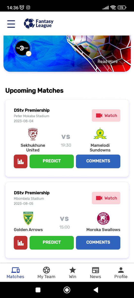 TopCornerZA's tweet photo. And We Are Back!!! Fantasy League resumes on the 4th of August as the DStv Premiership returns... 
Let's Ball ⚽⚽⚽⚽⚽⚽ #TopCorner #FantasyLeague 
https://t.co/37GuwwRUVI https://t.co/6Uce2ChFzL