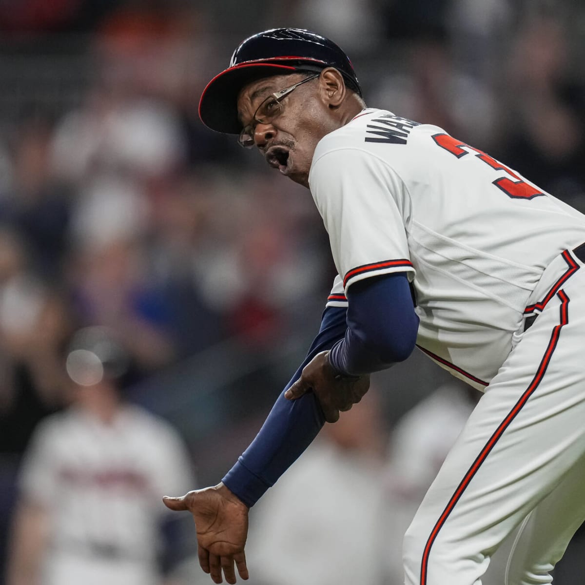 jpaulrussell's tweet photo. @RonsWashington Uncle Wash, it's time the rest of @mlb recognizes you're more than just a windmill arm &amp; hand dances. 👏🏼

#ForTheA https://t.co/XN3oV5K8ah