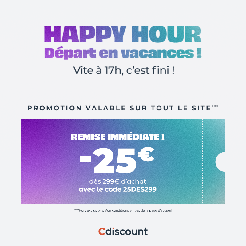le_crocodeal's tweet image. 💸 Bon plan #CodePromo #Cdiscount : bénéficiez de 25€ de remise immédiate dès 299€ d’achat avec le code 25DES299 ! Valable pour tout le monde jusqu'à 17h seulement 👀

➡️ En profiter : tidd.ly/43Onm0S
