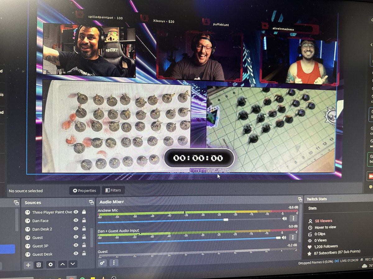 H O B B Y V I C E S (@hobbyvices) on Twitter photo Last night history was made on twitch.tv/heroesbrushhour while <a href="/TheLonelyHavoc/">The Lonely Havoc</a> and challenger @enigmapainter painted SIXTY (60!) zombies in an hour live on stream all while viewers did their usual HBH shenanigans. Was a great time!
Tune in Tuesdays at 9pm CST. Last night history was made on twitch.tv/heroesbrushhour while <a href="/TheLonelyHavoc/">The Lonely Havoc</a> and challenger @enigmapainter painted SIXTY (60!) zombies in an hour live on stream all while viewers did their usual HBH shenanigans. Was a great time!
Tune in Tuesdays at 9pm CST.
