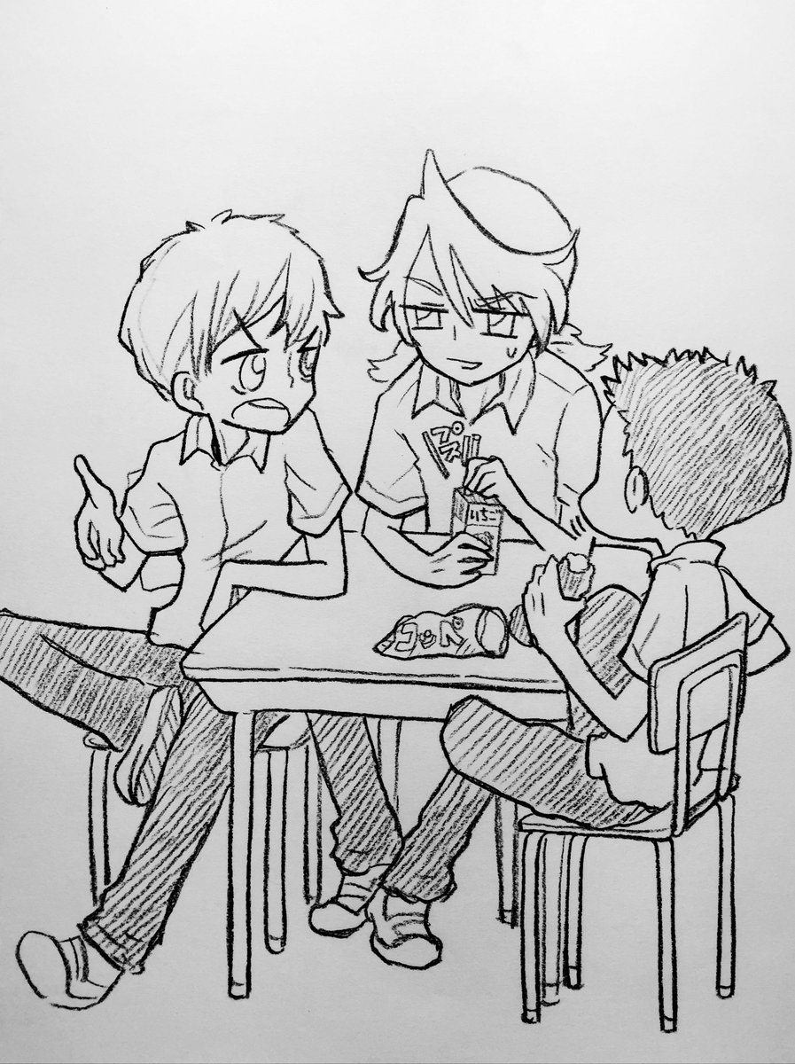 本編の後の日常とかを描きたかったらくがきの再掲 けっこう前のだけど
わちゃわちゃ学校生活してるのが見たかったん(今も見たいけど)
1枚目はお前ばっかりモテてズルイみたいなことをモブ友達に言われてるピカリオです
ピカリオに友達ができててほしかった 
