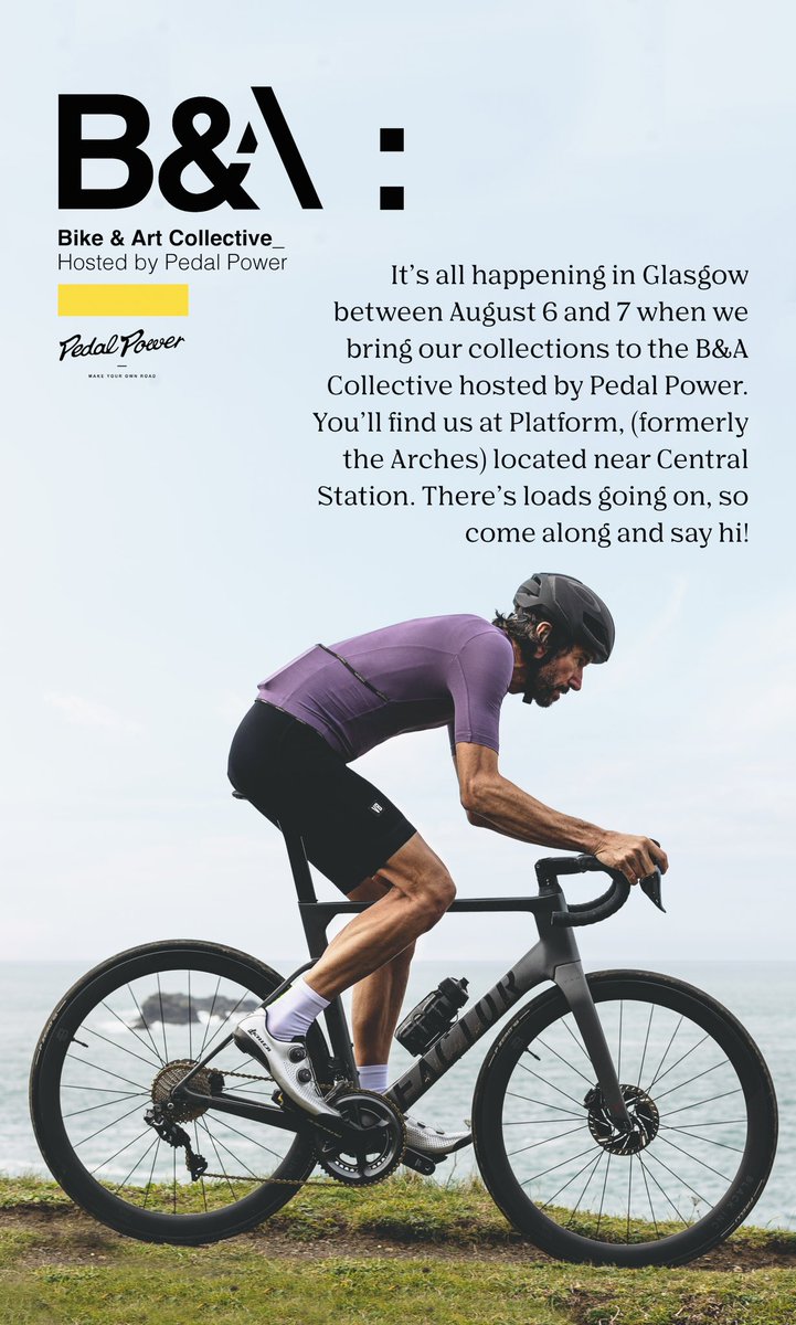 We’re at the Cycling World Championships on August 6 and 7, setting up with our collections at the B&amp;A Collective hosted by Pedal Power. Pop along and say hi, it would be great to see you!

Learn more bikeartcollective.co.uk