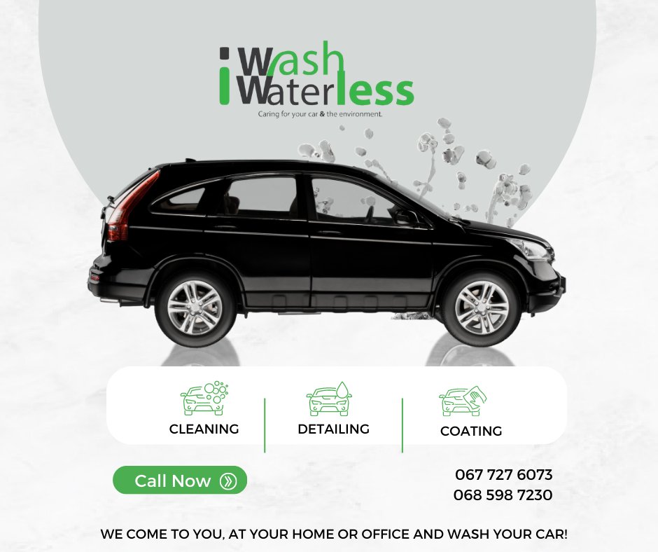 Impeccable Service, Everywhere You Need It! Our Mobile Carwash Team is Ready to Serve Your Home, Office, or Any Preferred Location. Experience the Convenience Today.

#Carwash #MobileCarwash #supportsmallbusiness