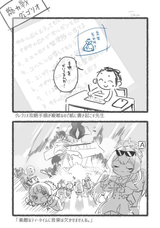 (#ブルアカ 日記)グレゴリオ攻略お疲れさまでした フレンドのグラサンナギサ様お世話になりました