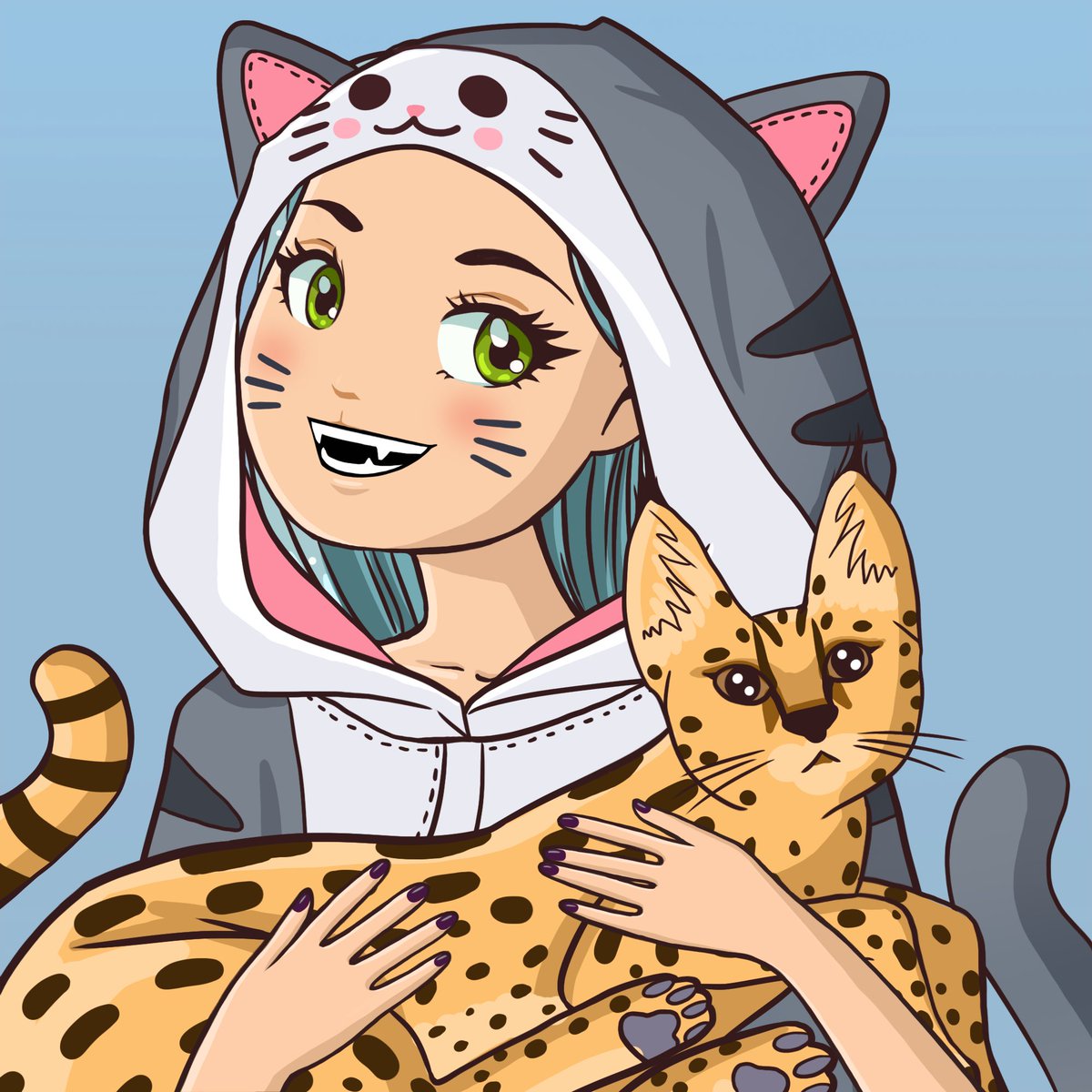 GM! 😽 What makes our project special you might ask?👀 In our collection, each art piece features not one, but two characters! 👯‍♀️ And both have a unique set of traits tailored especially for each! 😼💜💕 #CrazyCatDamsels #CatsOfTwitter #neko #nft #web3 #kawaii